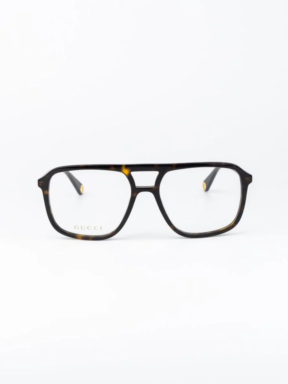 Gucci Men Eyeglasses Havana Pilot GG1078O 003 NEW AUTHENTIC